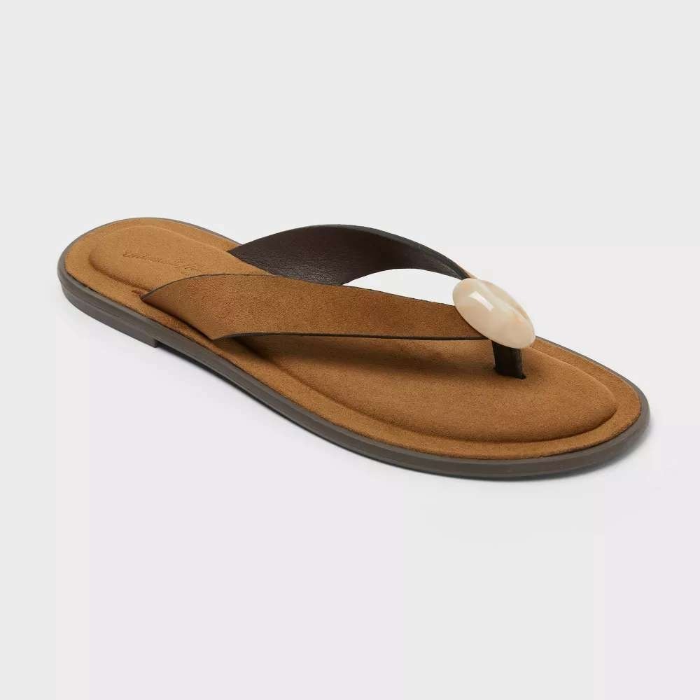 Women's Universal Thread Livia Sandals Cognac Size 7.5 New‎ With Tags